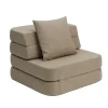 by KlipKlap KK 3 Fold Sofa Single Soft Sand Hot