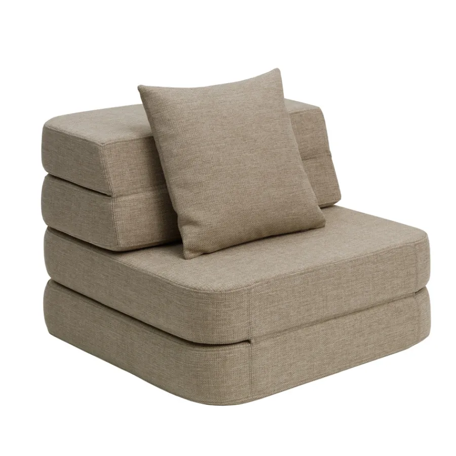 by KlipKlap KK 3 Fold Sofa Single Soft Sand Hot