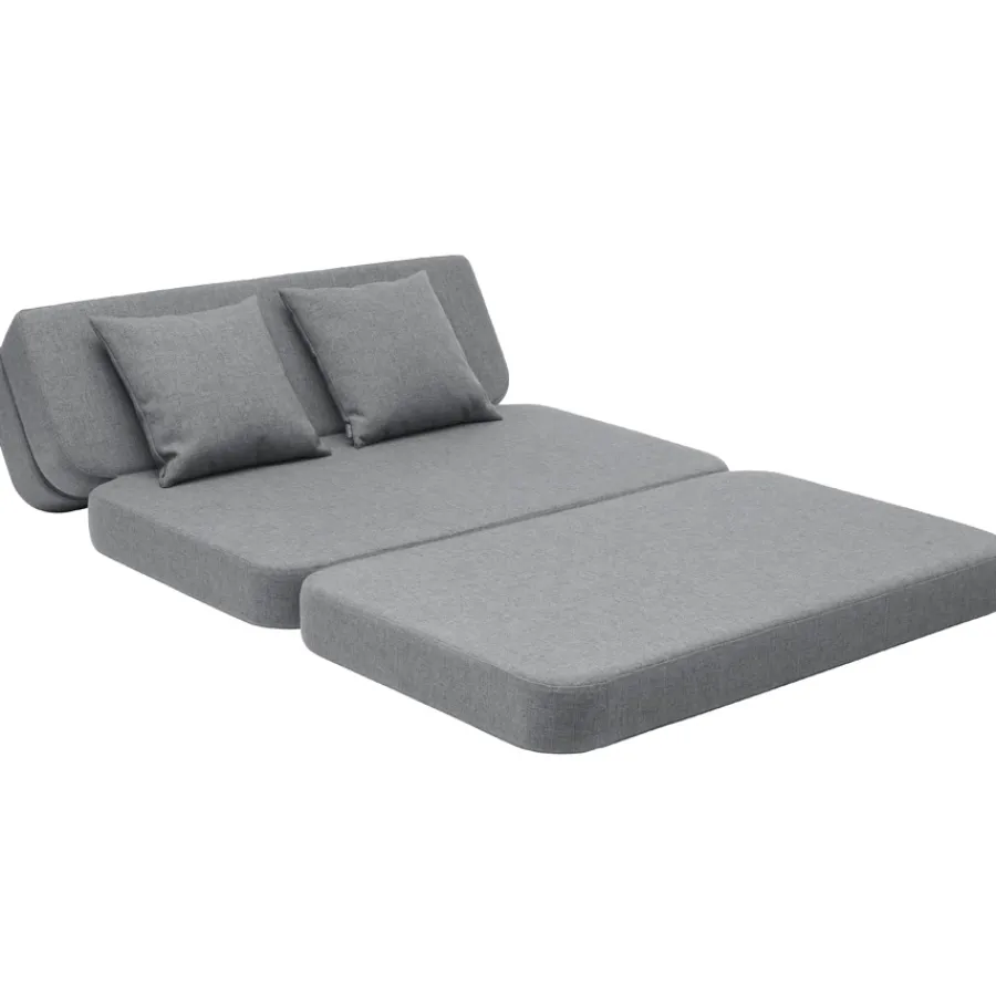 by KlipKlap KK 3 fold Sofa XL soft 140 cm Blue Grey/Grey Online
