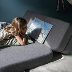 by KlipKlap KK 3 Fold Sofa Single Soft Blue grey Fashion