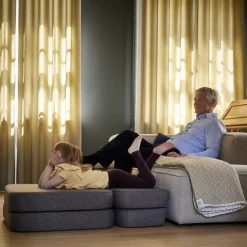 by KlipKlap KK 3 Fold Sofa Single Soft Blue grey Fashion