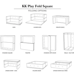 by KlipKlap KK Play Fold Square Multi Grey/Grey New
