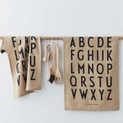 Design Letters Geschirrtuch ABC Beige 2er-Set New