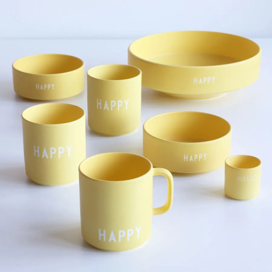 Design Letters Große Schüssel Favourite Happy Yellow Best