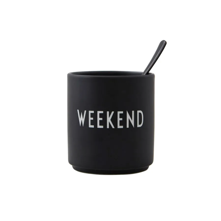 Design Letters Porzellan Becher Weekend New