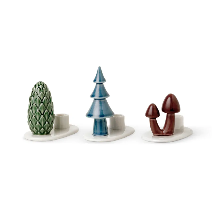 Dottir Nordic Design Kerzenhalter Winter Stories Mushroom 3er-Set Fashion