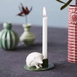 Dottir Nordic Design Kerzenhalter Sweet Stories Hedgehog Moss Clearance