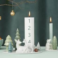 Dottir Nordic Design Kerzenhalter für Blockkerze Winter Stories Deer & Fawn Discount