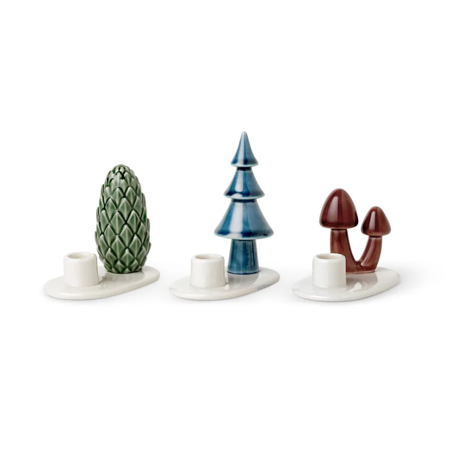 Dottir Nordic Design Kerzenhalter Winter Stories Mushroom 3er-Set Fashion