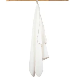 Erika Vaitkute Geschirrtuch VILNIA Weiss Natur Umkettelt 50x74 Clearance