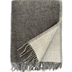 Erika Vaitkute Merinoplaid DUO Dunkelgrau/Weiss 140x200 Sale