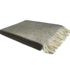 Erika Vaitkute Merinoplaid RUKLA Dunkelgrau Fischgrat 140x200 Fashion