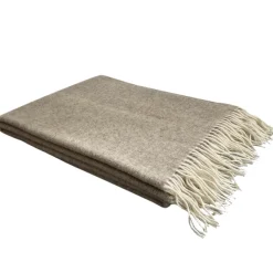 Erika Vaitkute Merinoplaid RUKLA Beige Hell Fischgrat 140x200 Online