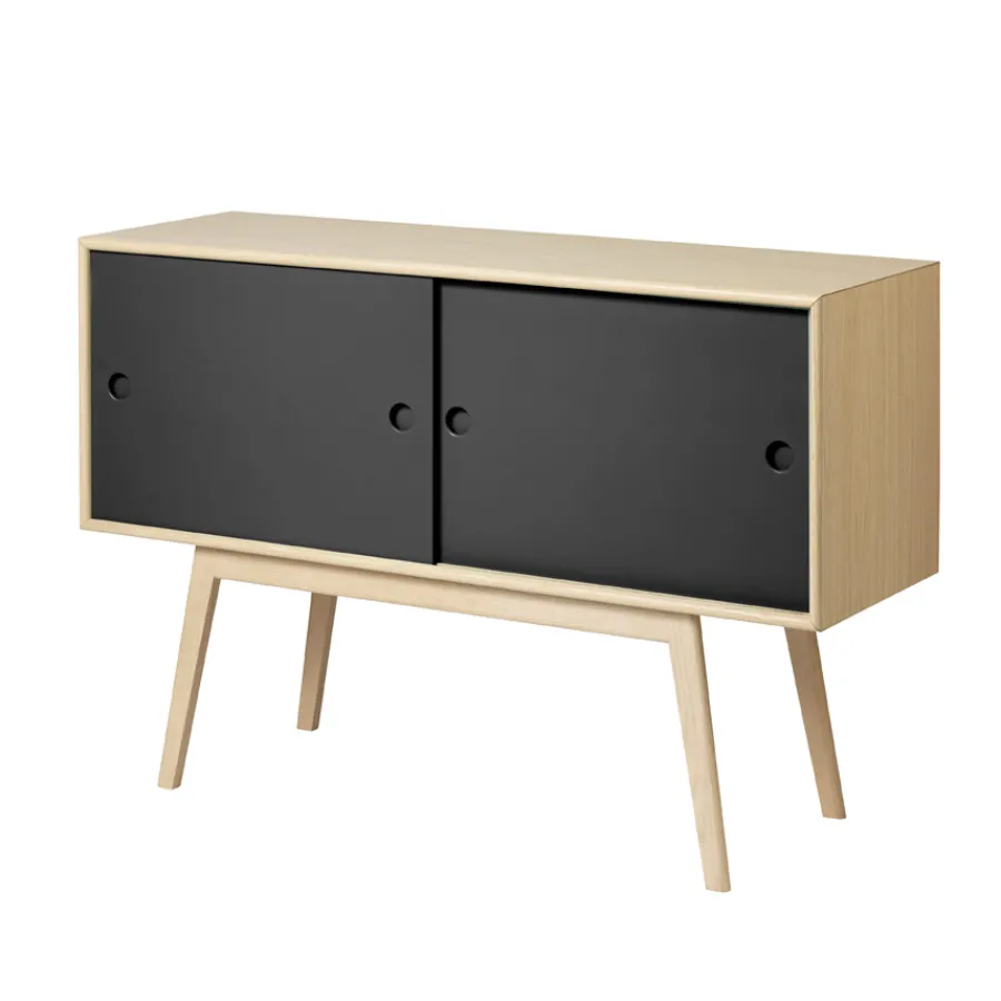 FDB Møbler A83 - Butler Kommode Natur/Schwarze Front Clearance