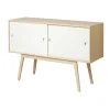 FDB Møbler A83 - Butler Kommode Natur/Weiße Front New