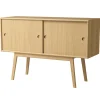 FDB Møbler A83 - Butler Kommode Natur/Staubgrüne Front New