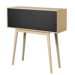 FDB Møbler A84 - Butler Kommode/Sekretär Natur/Schwarz Discount