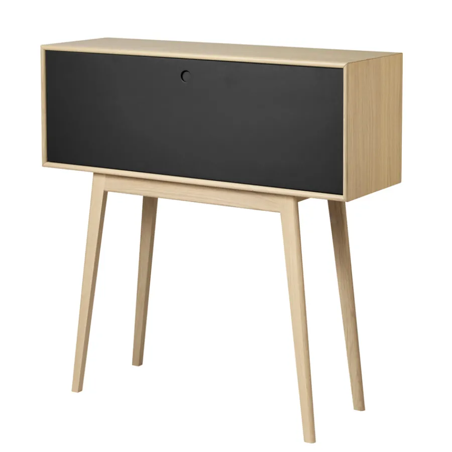 FDB Møbler A84 - Butler Kommode/Sekretär Natur/Schwarz Discount