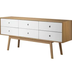 FDB Møbler A86 - Butler Kommode Weiß/Natur Sale
