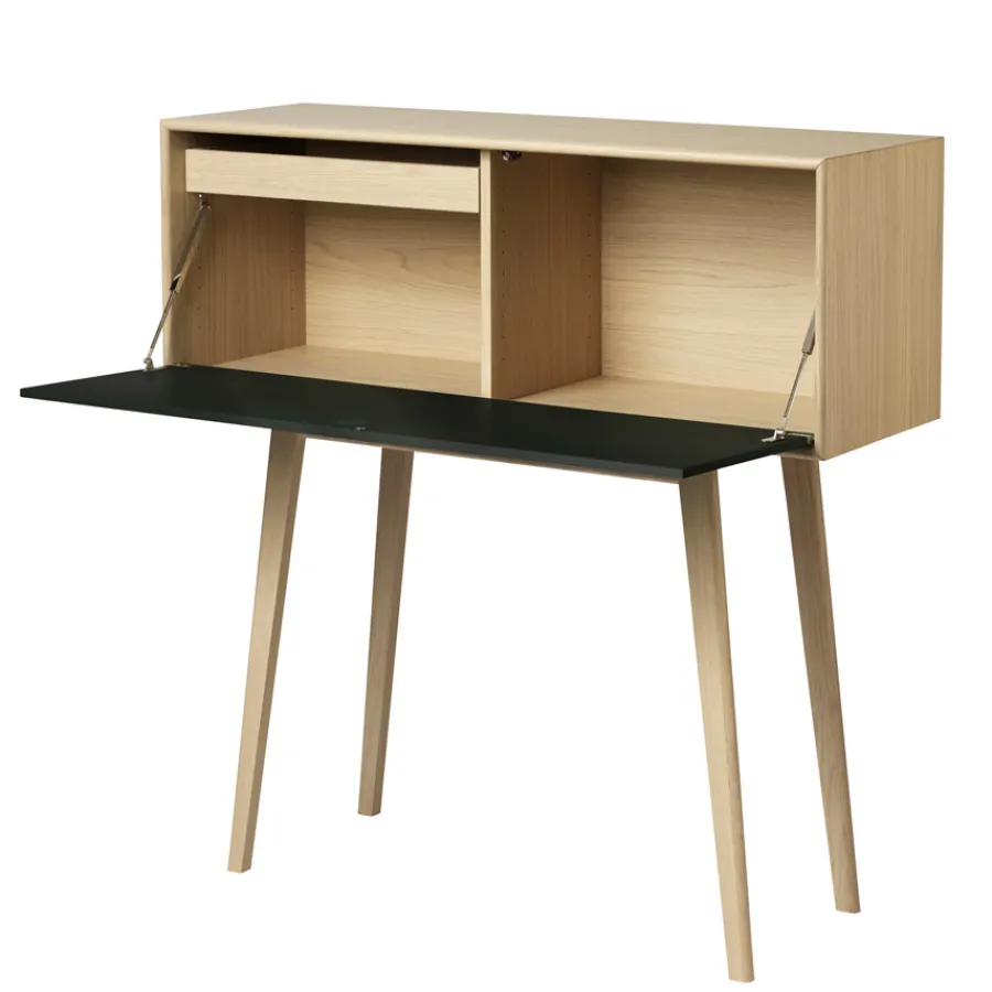 FDB Møbler A84 - Butler Kommode/Sekretär Natur/Schwarz Discount
