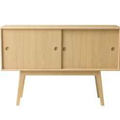 FDB Møbler A83 - Butler Kommode Natur/Staubgrüne Front New