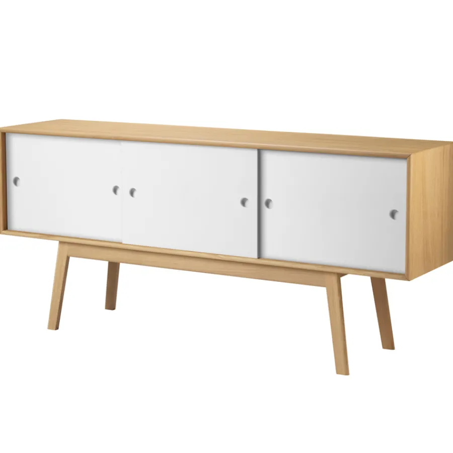 FDB Møbler A85 - Butler Sideboard Weiß/Natur Discount