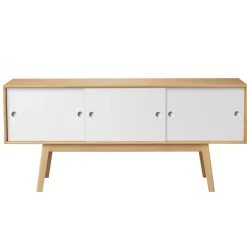 FDB Møbler A85 - Butler Sideboard Weiß/Natur Discount