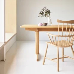 FDB Møbler C64 - Shaker Esstisch 90 x 220 cm Eiche lackiert Discount