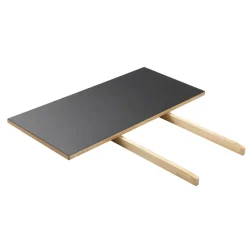 FDB Møbler C35 Verlängerungsstück Natur/Schwarz Linoleum Schwarz 90 cm Outlet