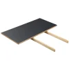 FDB Møbler C35 Verlängerungsstück Natur/Dunkelgrau Linoleum Zinn 90 cm Best