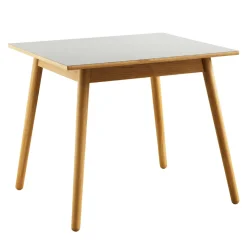 FDB Møbler C35A Quadratischer Tisch Natur/Hellgrau Linoleum Pilzbraun Best