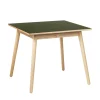 FDB Møbler C35A Quadratischer Tisch Natur/Oliv Linoleum Oliv Discount