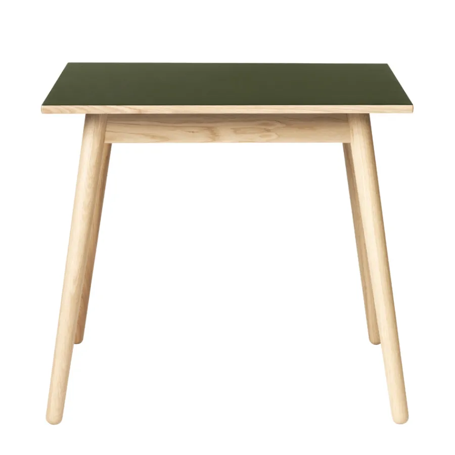 FDB Møbler C35A Quadratischer Tisch Natur/Oliv Linoleum Oliv Discount