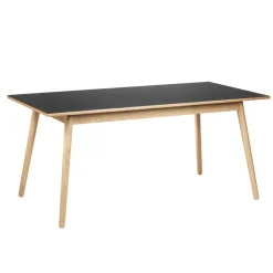 FDB Møbler C35B Esstisch Natur/Schwarz Linoleum Schwarz Hot