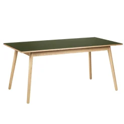 FDB Møbler C35B Rechteckiger Tisch Natur/Oliv Linoleum Oliv Online