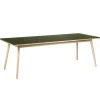 FDB Møbler C35C Rechteckiger Tisch Natur/Oliv Linoleum Oliv Outlet