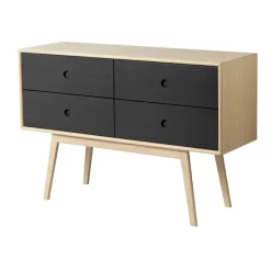 FDB Møbler F22 - Butler Sideboard Natur/Schwarze Front Fashion