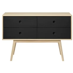 FDB Møbler F22 - Butler Sideboard Natur/Schwarze Front Fashion
