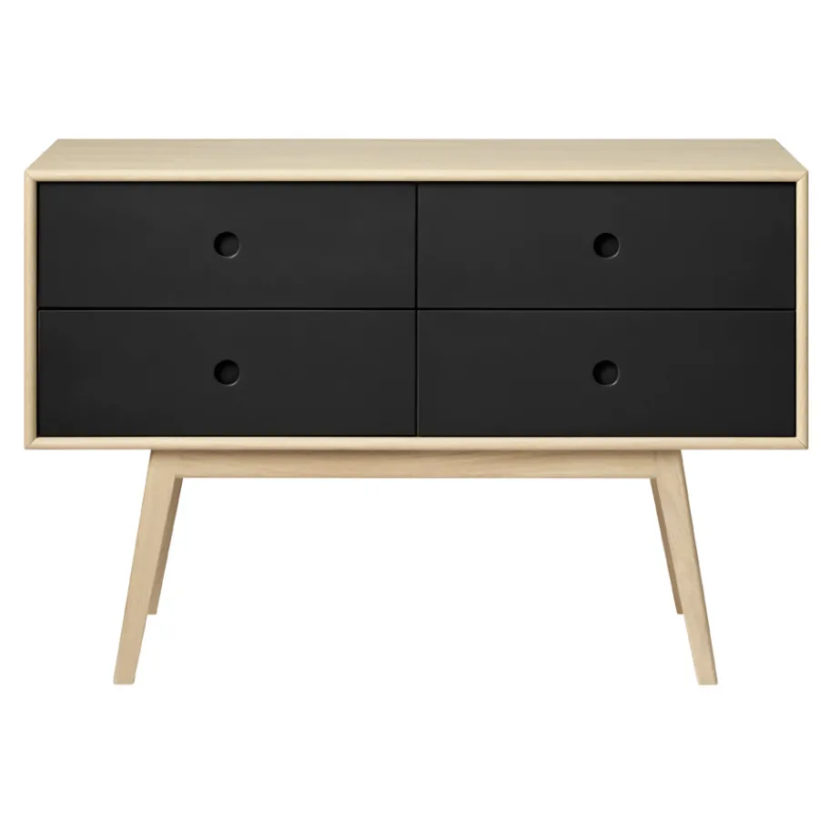 FDB Møbler F22 - Butler Sideboard Natur/Schwarze Front Fashion