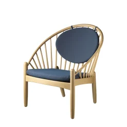 FDB Møbler J166 - Jørna Sessel Natur/Dark Blue Discount