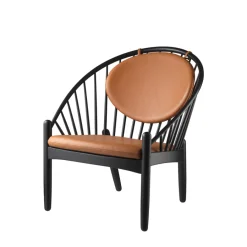 FDB Møbler J166 - Jørna Sessel Schwarz /Cognac Fashion