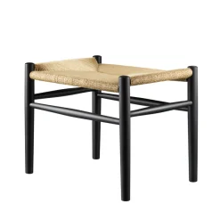 FDB Møbler J83 Hocker Schwarz/Natur Nordic Swan Ecolabel Sale