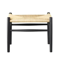 FDB Møbler J83 Hocker Schwarz/Natur Nordic Swan Ecolabel Sale