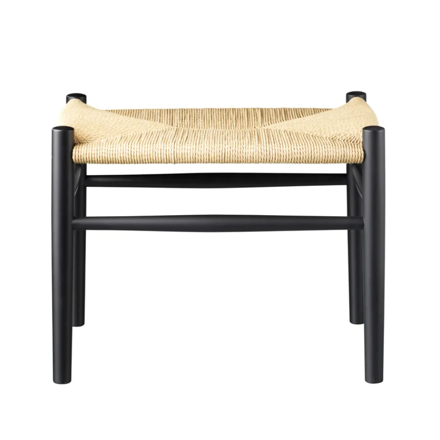 FDB Møbler J83 Hocker Schwarz/Natur Nordic Swan Ecolabel Sale