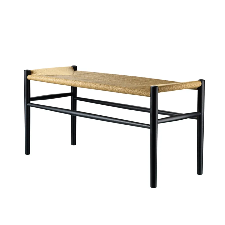 FDB Møbler J163 Piano bench Klavierbank Schwarz/Natur Online