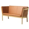 FDB Møbler J148 Sofa Natur/Cognac Outlet