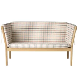 FDB Møbler J148 Sofa Natur/Rot kariert Best