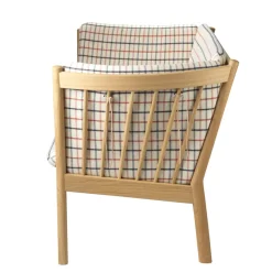 FDB Møbler J148 Sofa Natur/Rot kariert Best