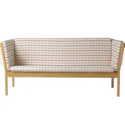 FDB Møbler J149 Sofa Natur/Rot kariert Outlet