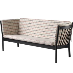 FDB Møbler J149 Sofa Schwarz/Rot kariert Online